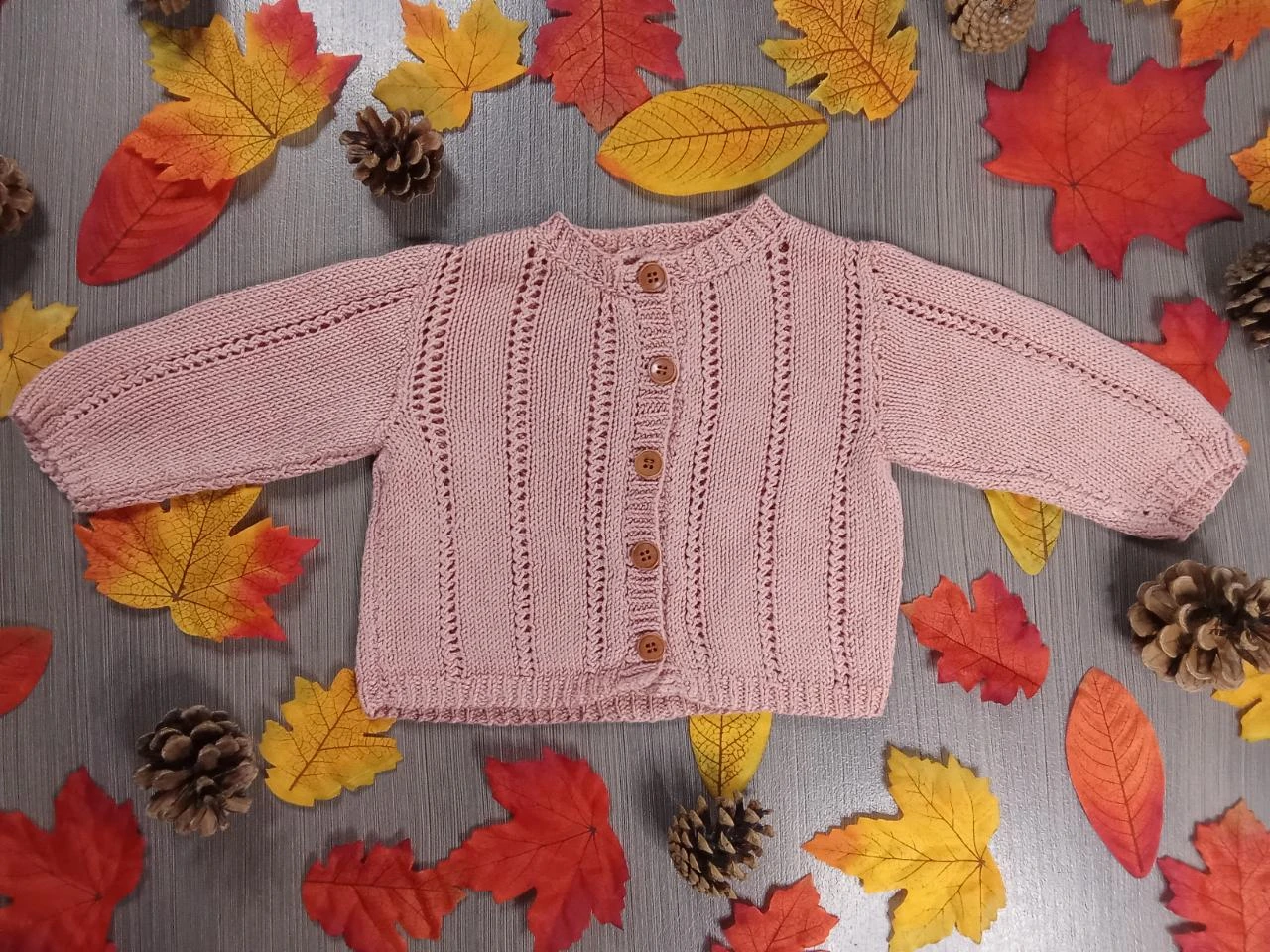 Gilet tricot rose 6 mois